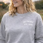 Personalised Mama Est. Year Embroidered Sweatshirt – Custom Mummy or Mum Gift