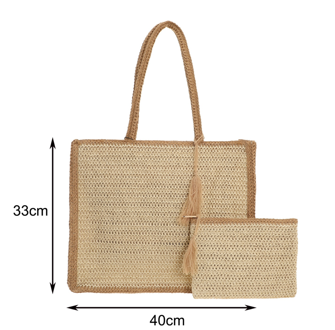 Personalised Woven Tote Bag - Beige