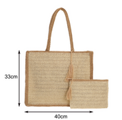 Personalised Woven Tote Bag - Beige