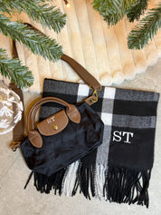 Black Friday Bundle Black Mini Grab Tote and Scarf Personalised Price: £44 NOW £32!