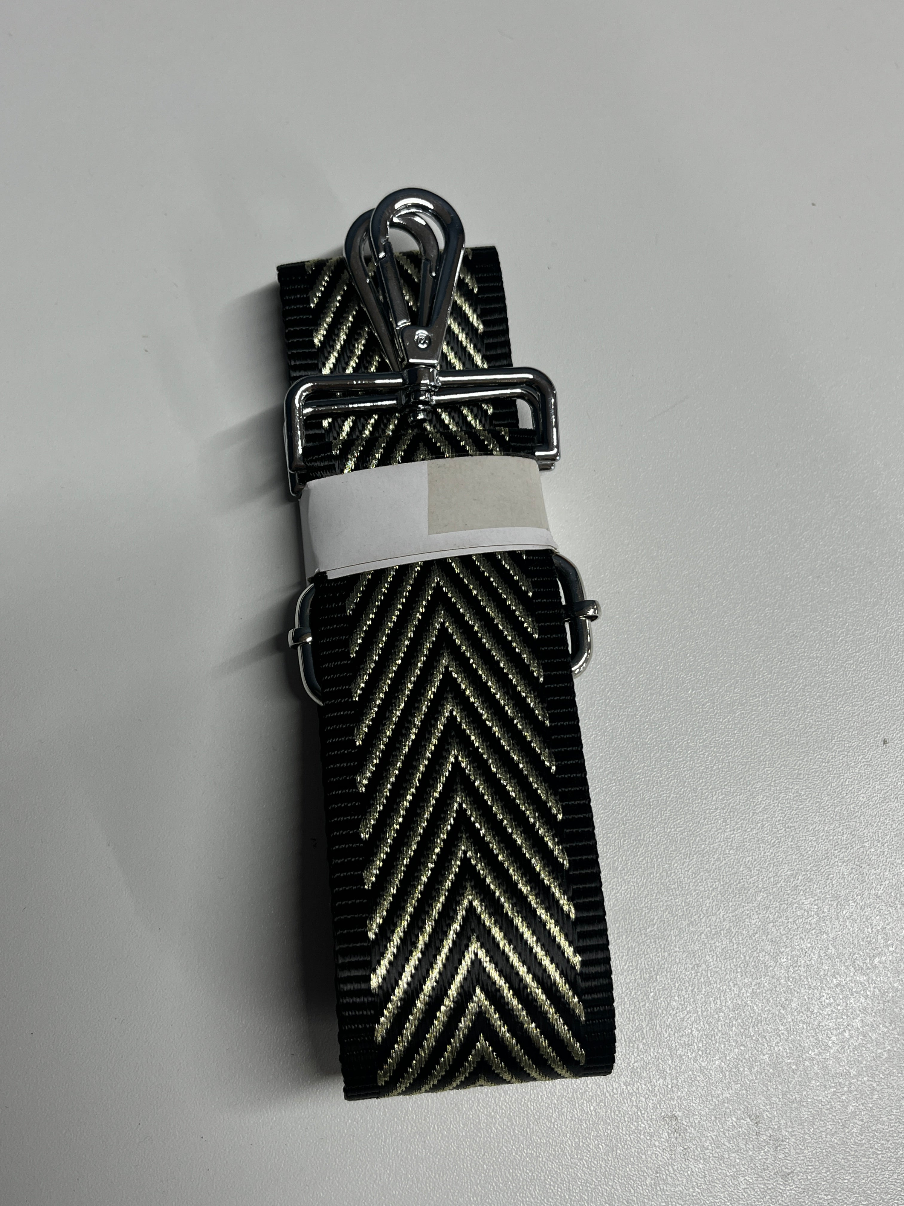 SUMMER SAMPLE SALE Black and gold stripe strap