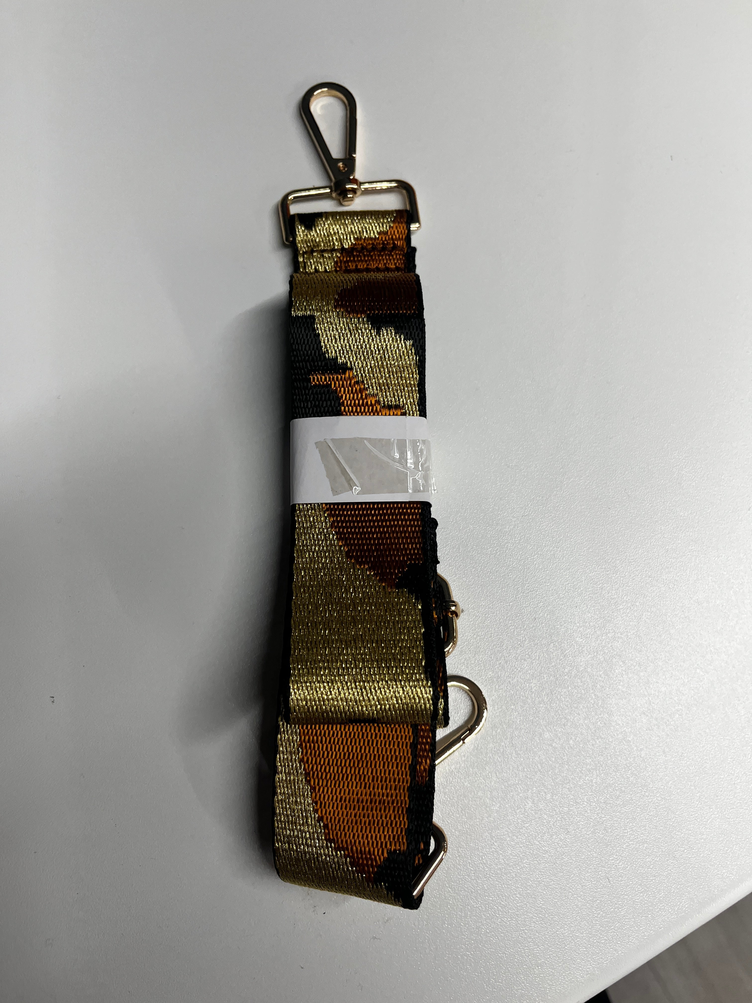 SUMMER SAMPLE SALE Gold leopard print strap