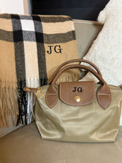 Black Friday Bundle Dusty Beige Mini Grab Tote and Scarf Personalised Price: £44 NOW £32!