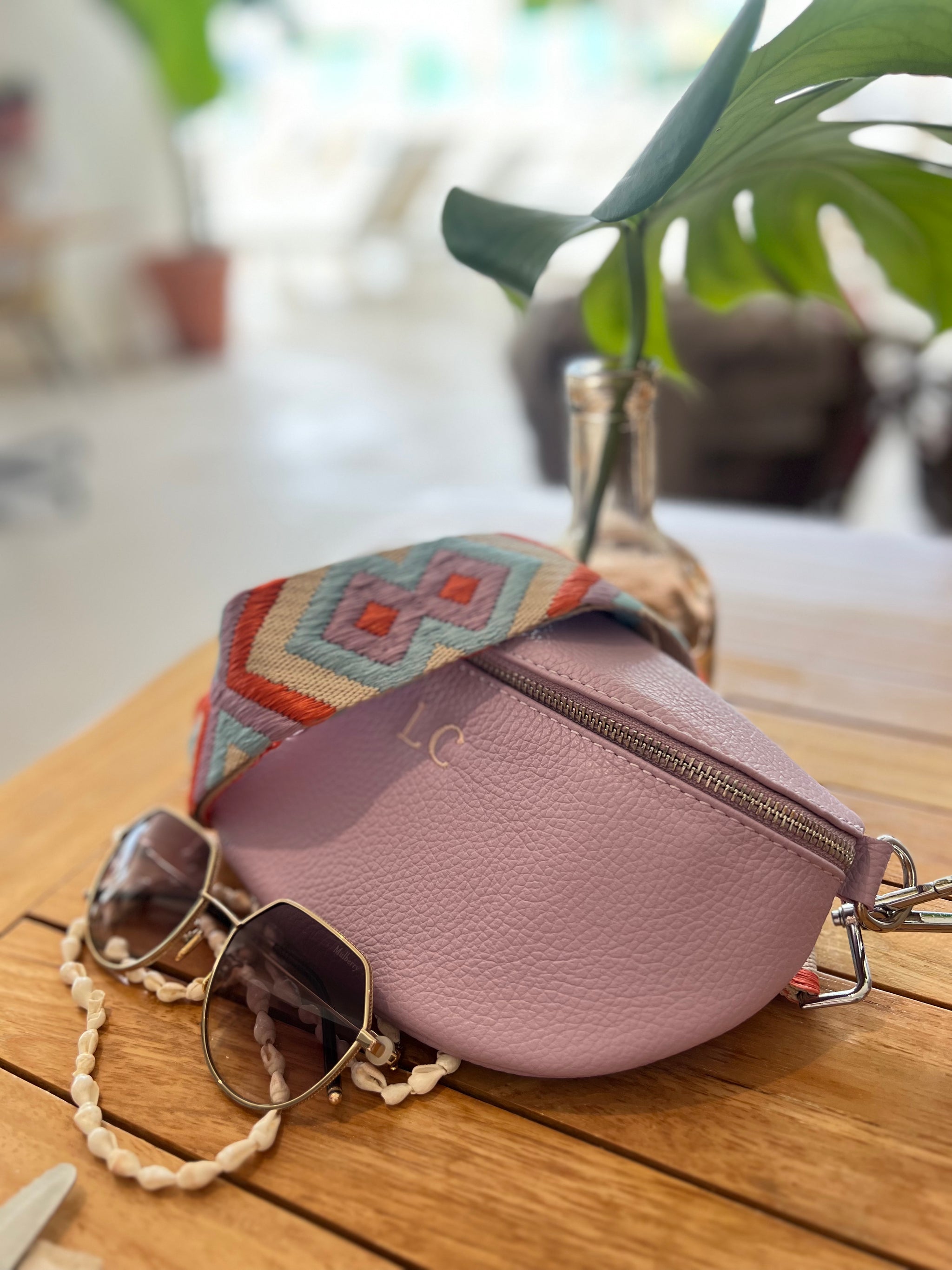Leather Sling Bum Bag Lavender – Ted & Stitch Limited