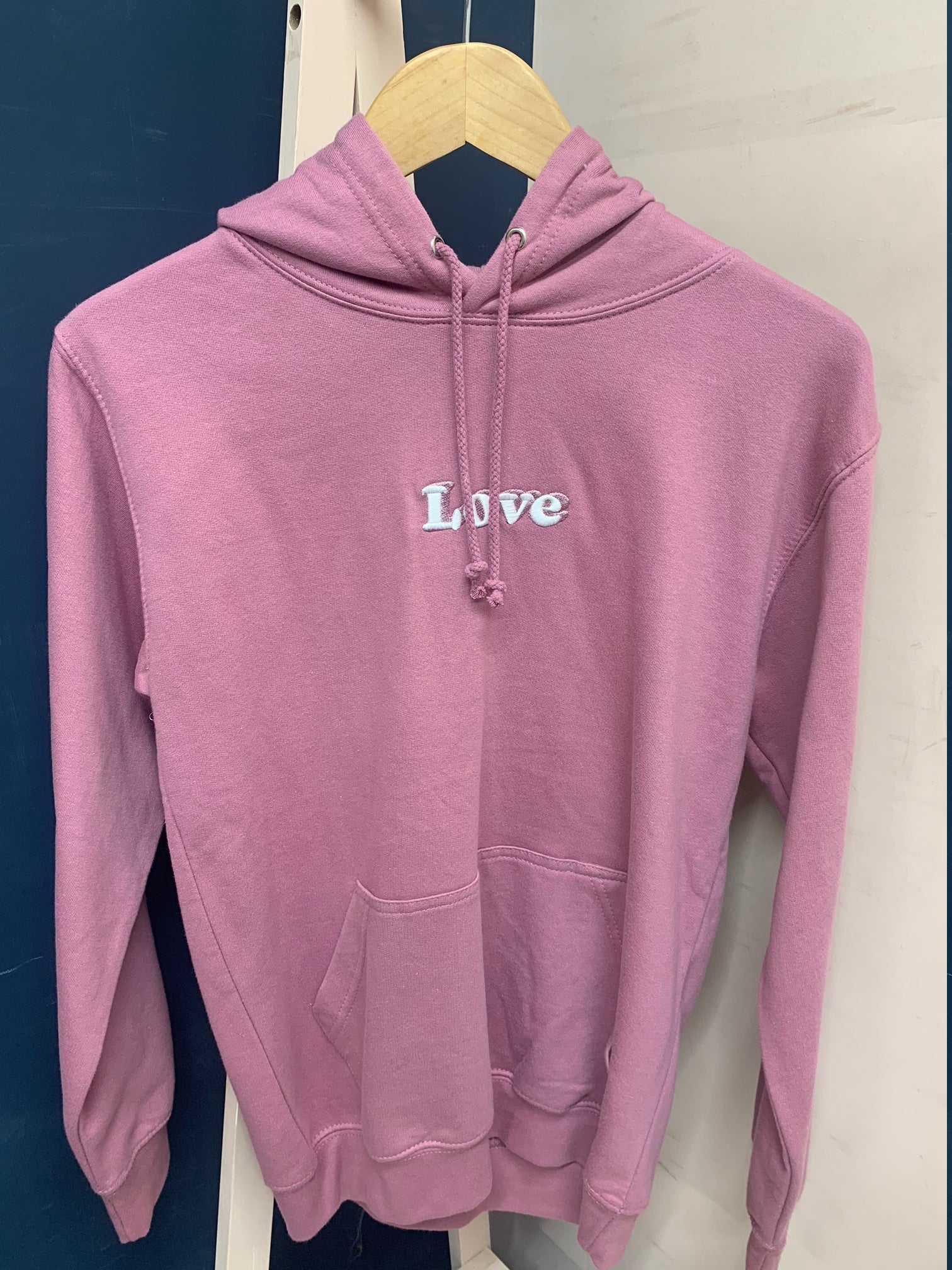 SUMMER SAMPLE SALE Dusty Purple LOVE hoodie - XS, S, M, XL