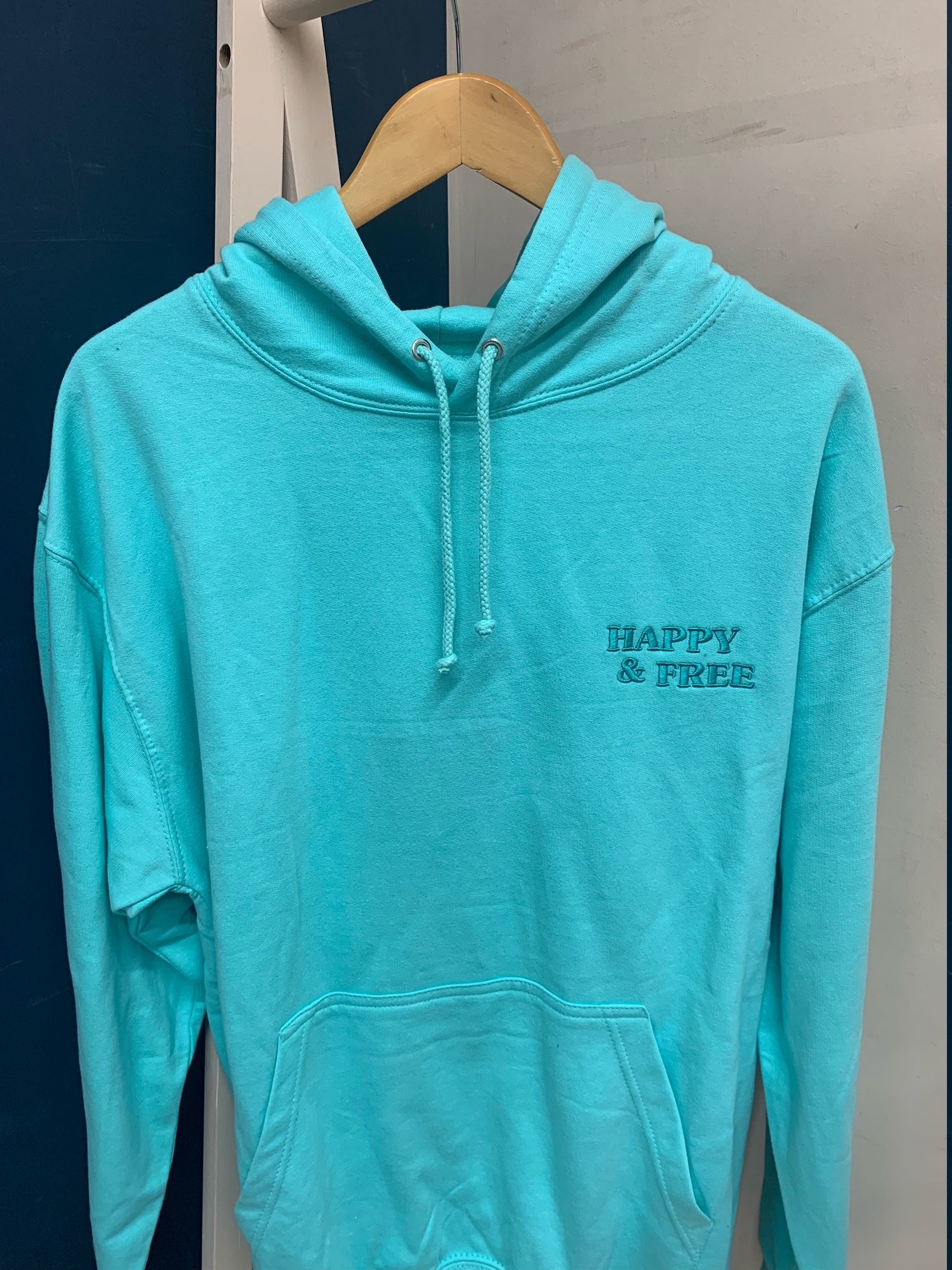 SUMMER SAMPLE SALE Peppermint Happy and Free Hoodie - M, L, XL