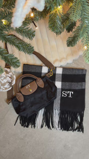 Black Friday Bundle Black Mini Grab Tote and Scarf Personalised Price: £44 NOW £32!