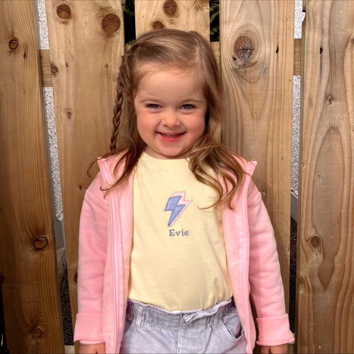 Personalised Lightening Bolt Kids T-shirt or Sweater