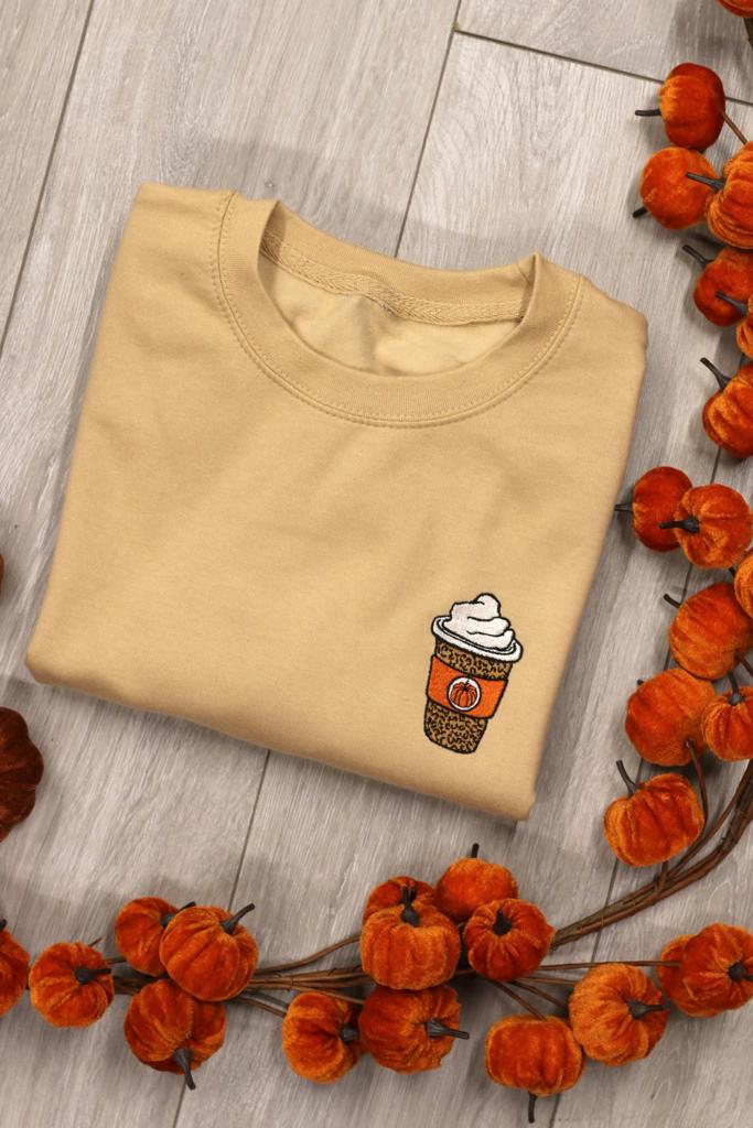Pumpkin Latte Leopard Print Sweater
