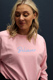 Believer Slogan Vinyl Sweatshirt or Hoodie