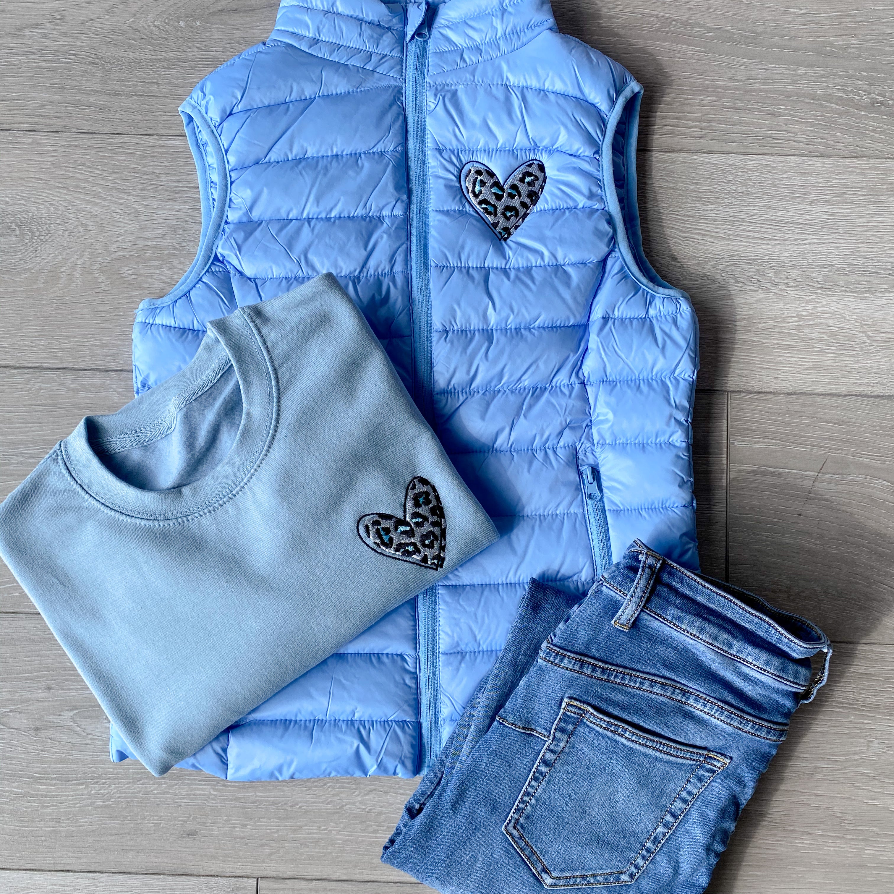 Blue Heart Sweater And Gilet | Ted & Stitch