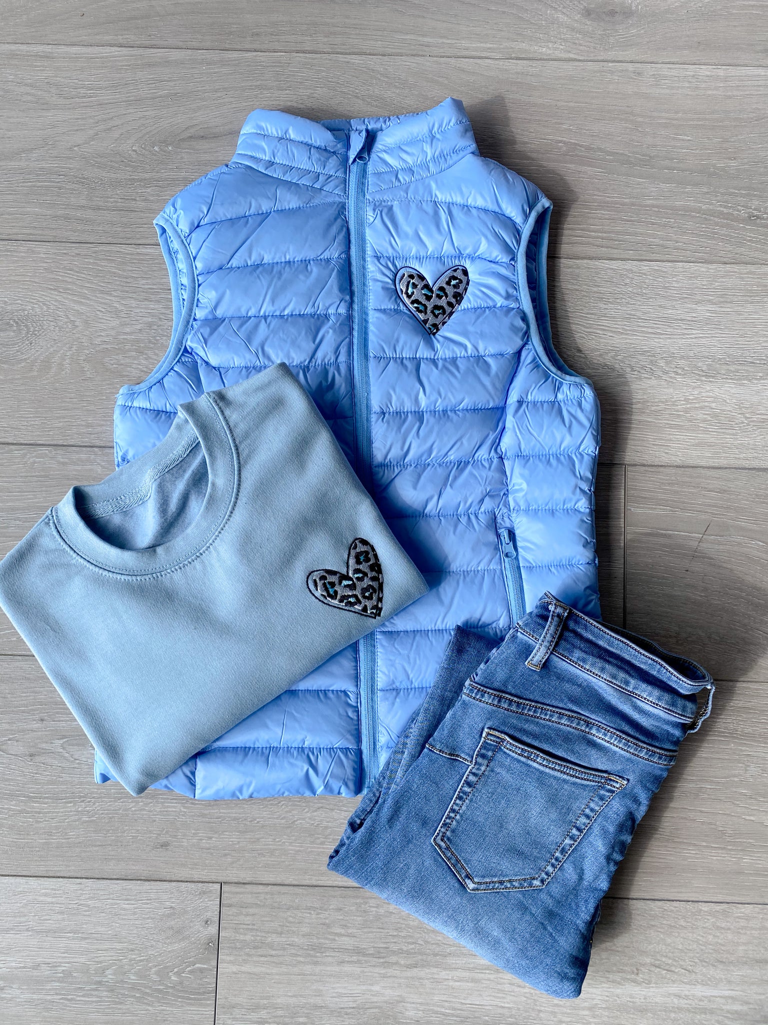 Blue Heart Sweater And Gilet | Ted & Stitch