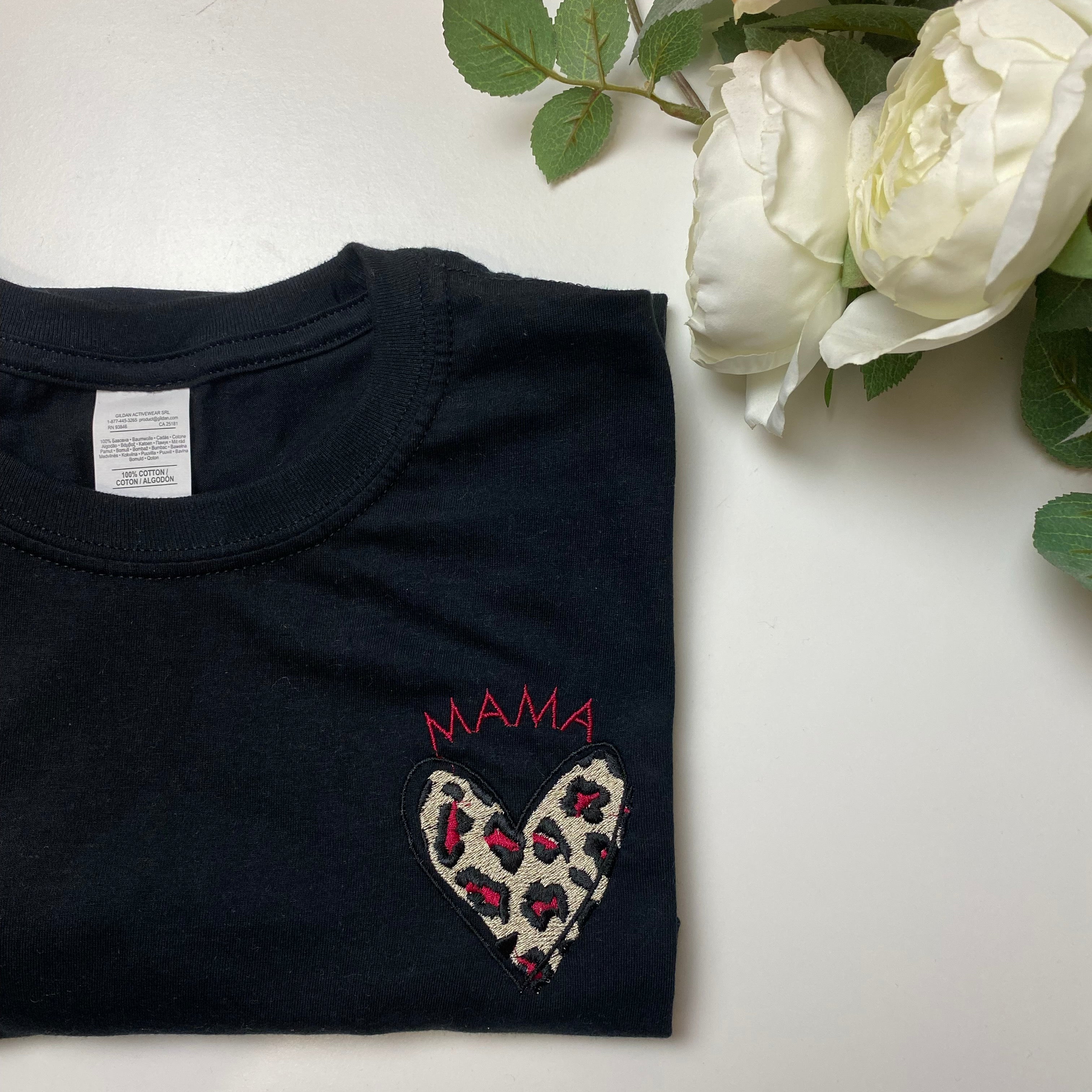 Leopard Print Heart T-Shirt| Ted & Stitch