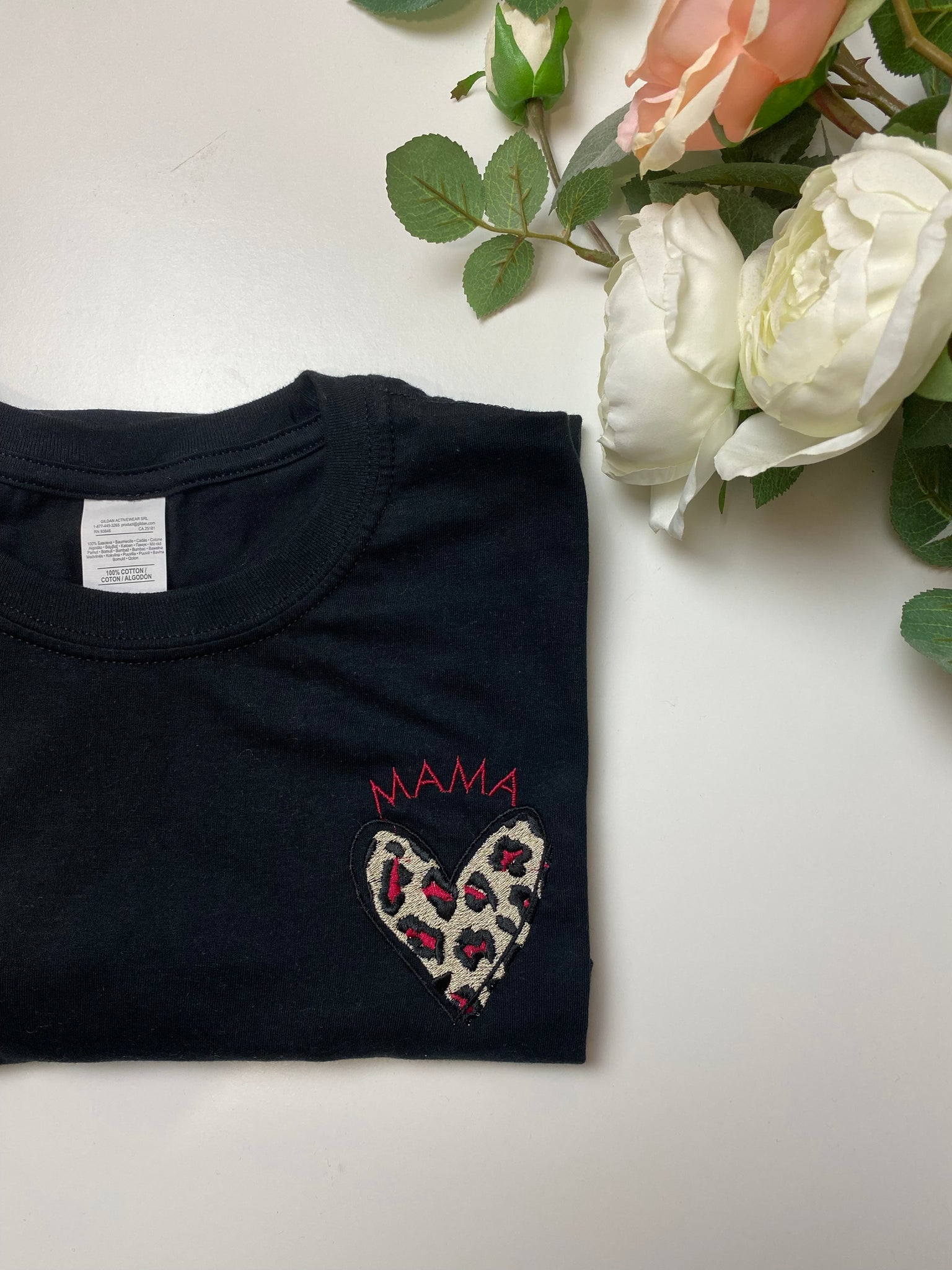 Leopard Print Heart T-Shirt| Ted & Stitch