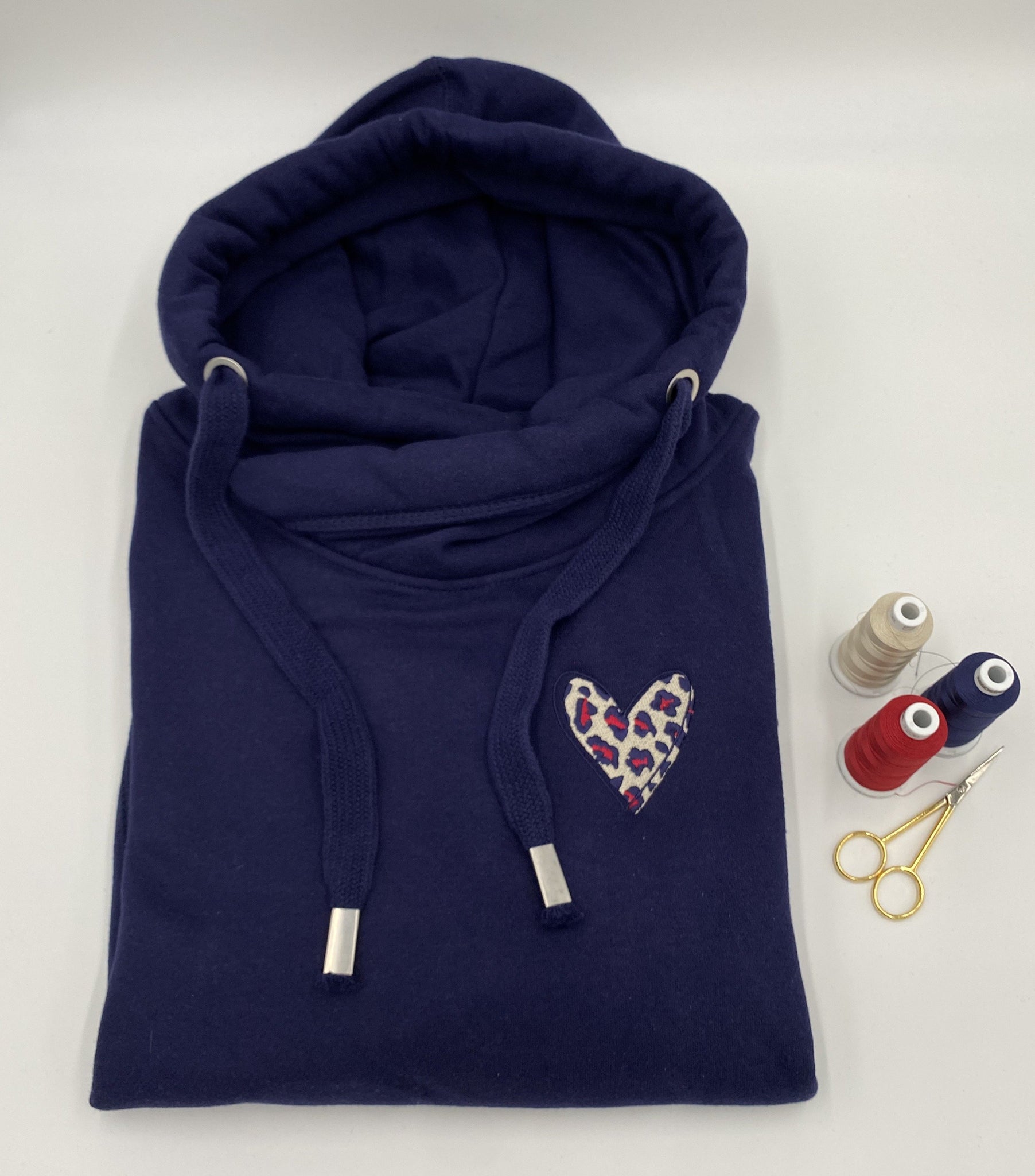 Navy Crossneck Hoodie | Ted & Stitch