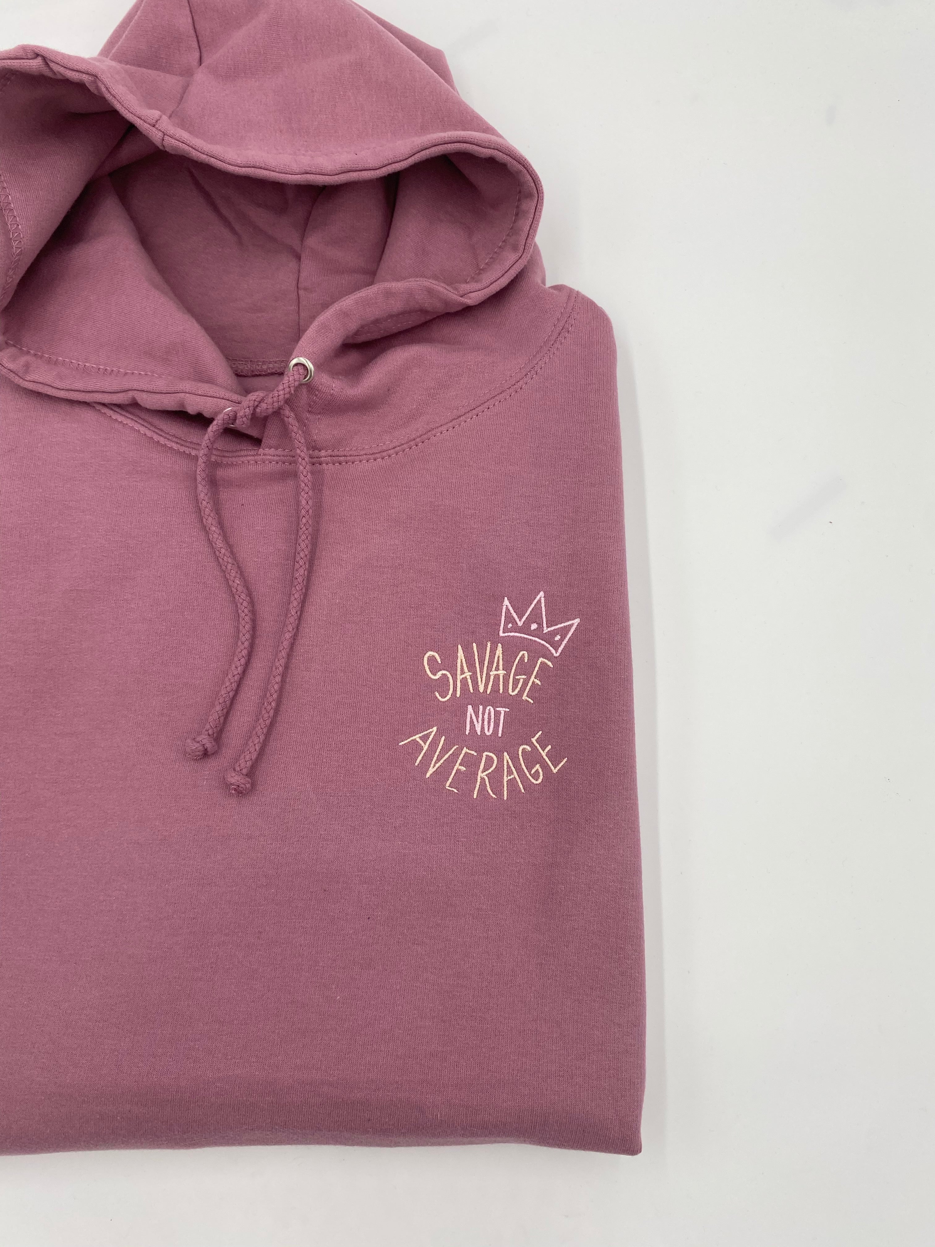 Savage Not Average Purple Hoodie | Ted & Stitch