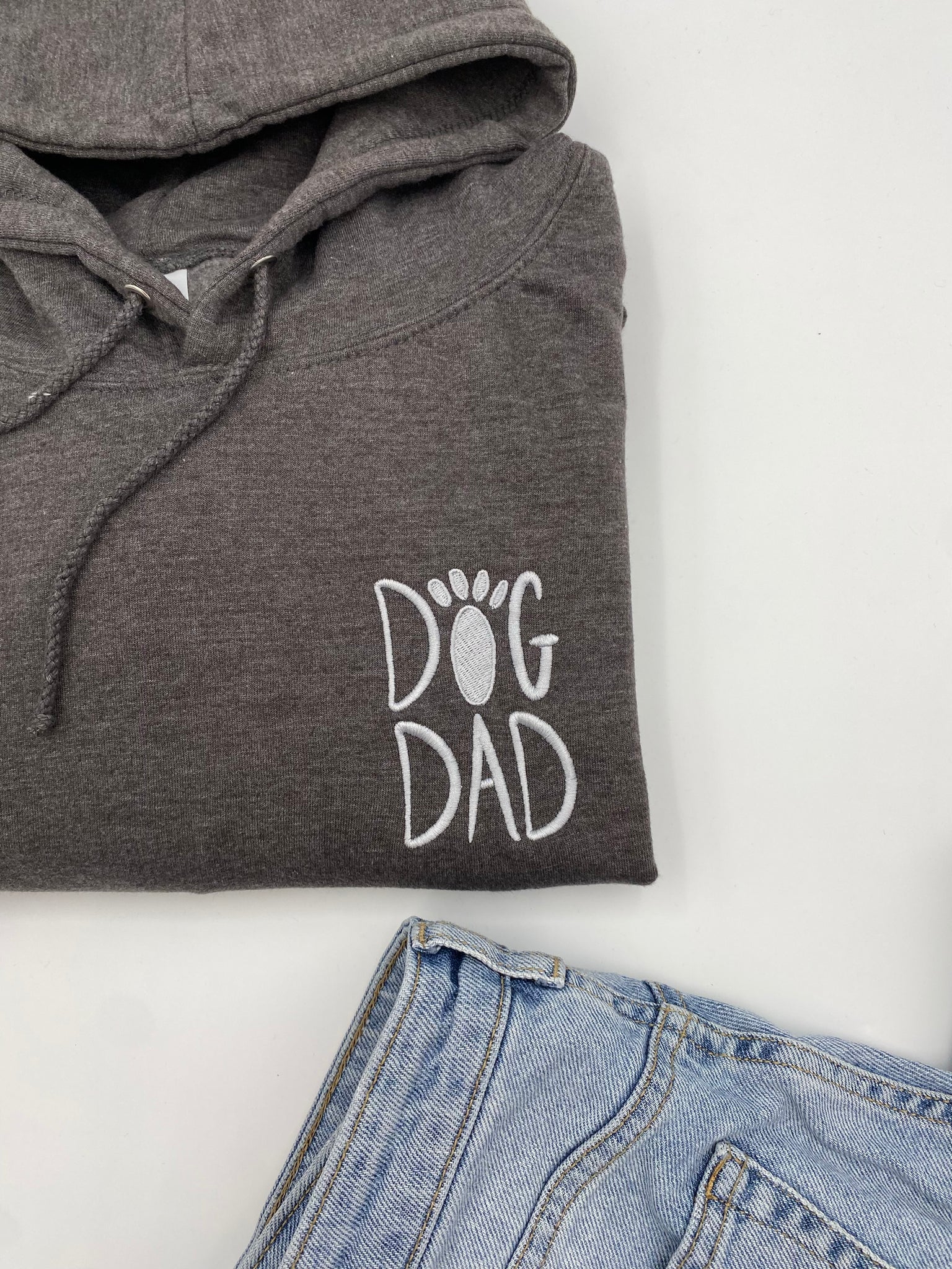 Dog Dad with Paw Sweatshirt or Hoodie