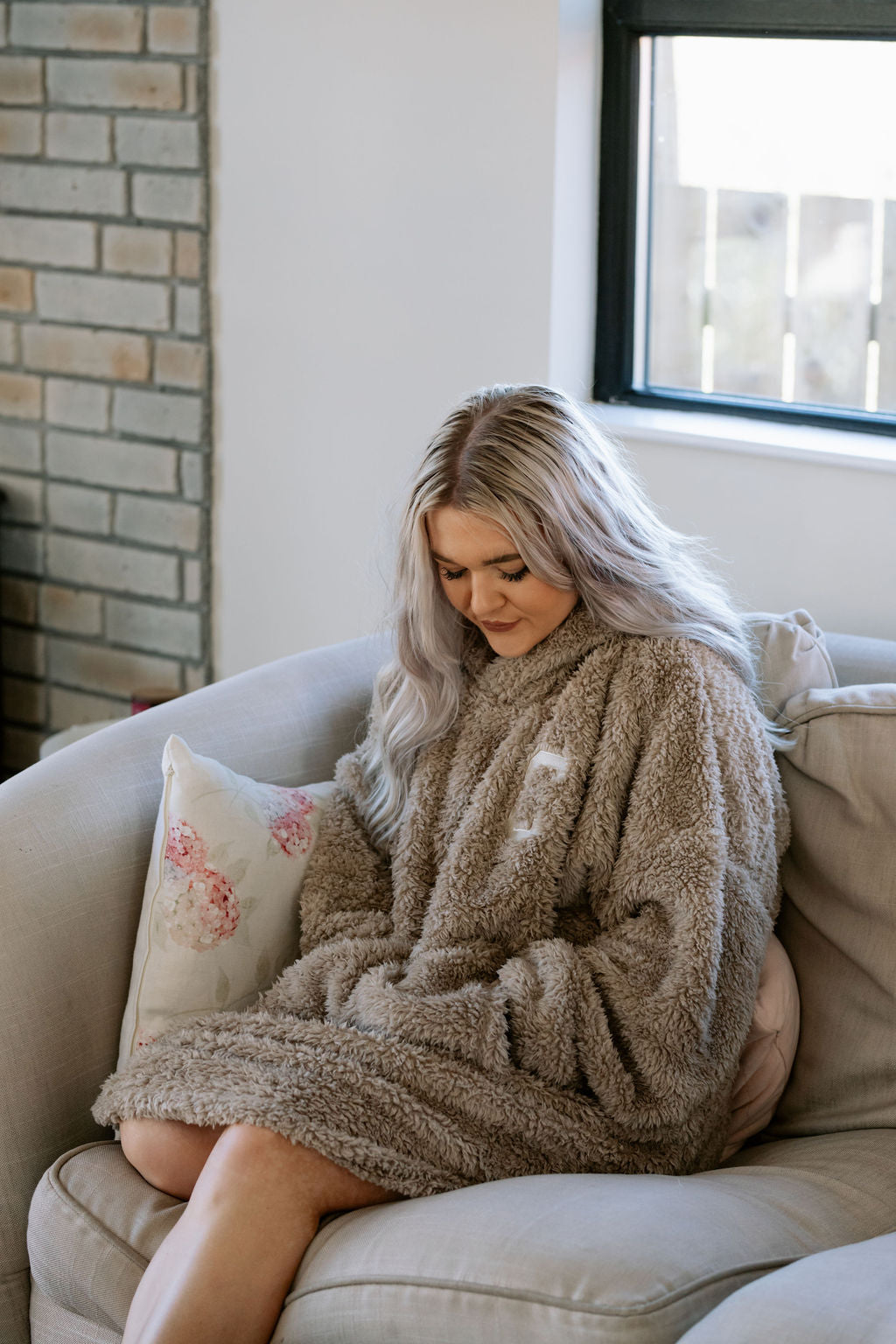Personalised Oversized Teddy Fleece Hoodie