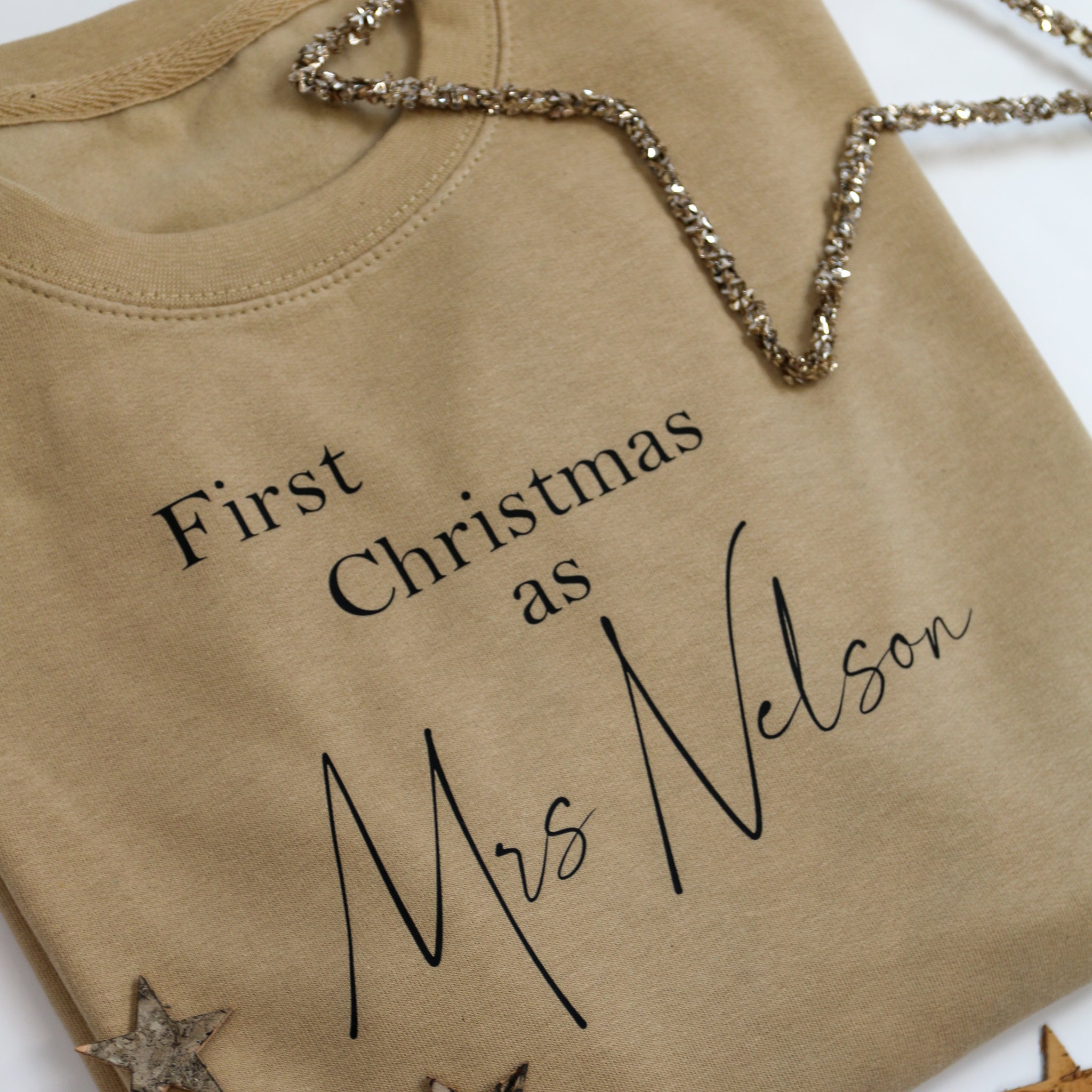 First Christmas as Mrs Personalised Sweatshirt