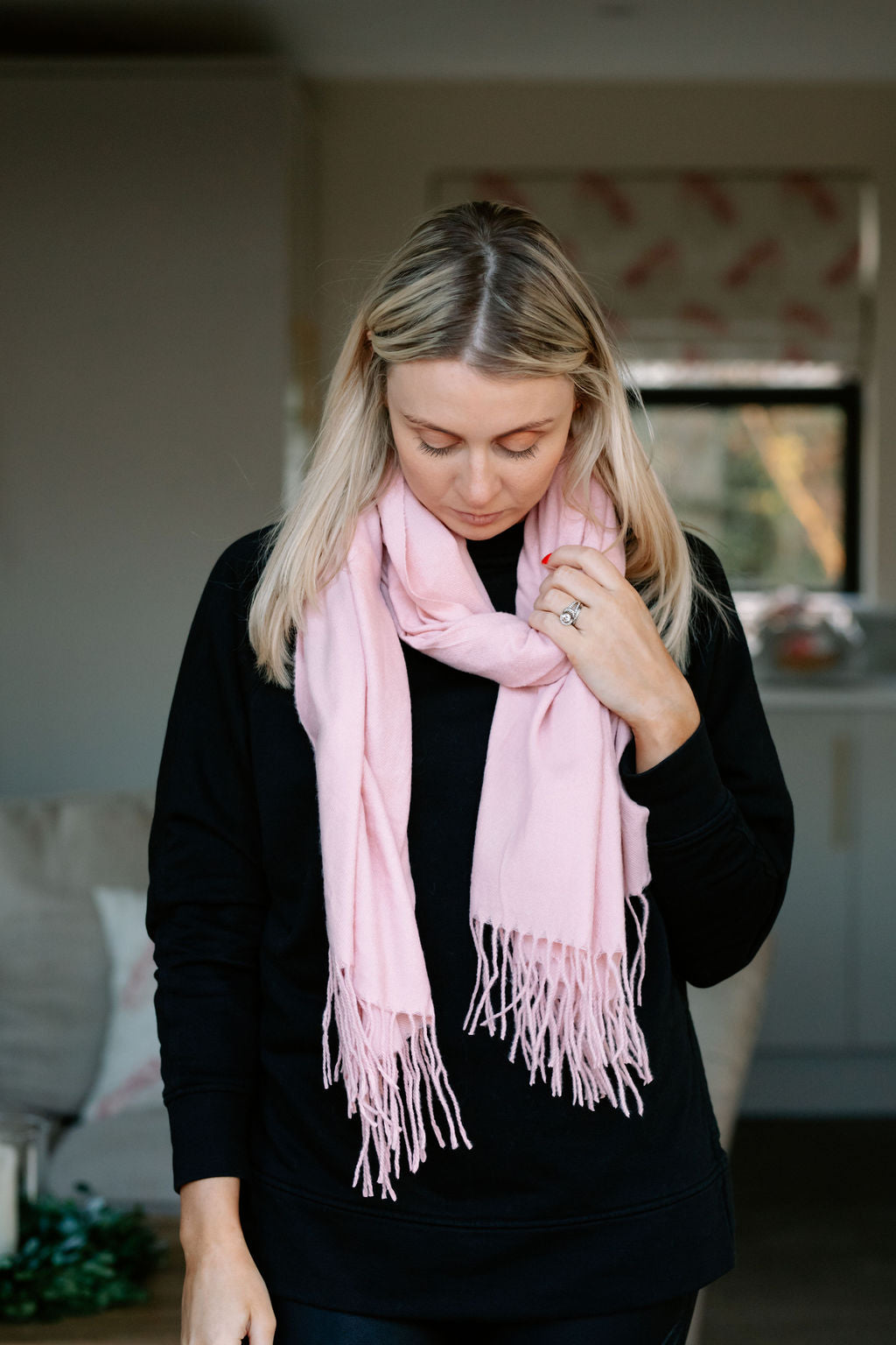 SAMPLE SALE Classic Pink Personalised Scarf