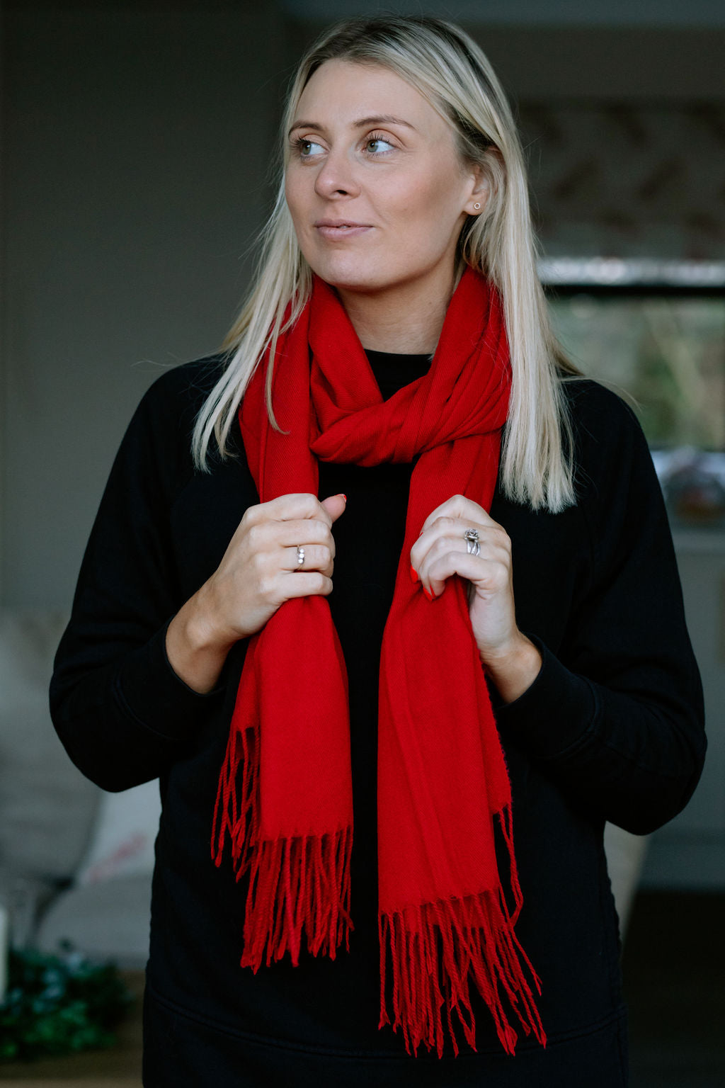 Classic Red Personalised Scarf