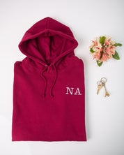 Adult Monogrammed Burgundy Hoodie | Ted & Stitch