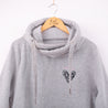 Grey Crossneck Hoodie | Ted & Stitch