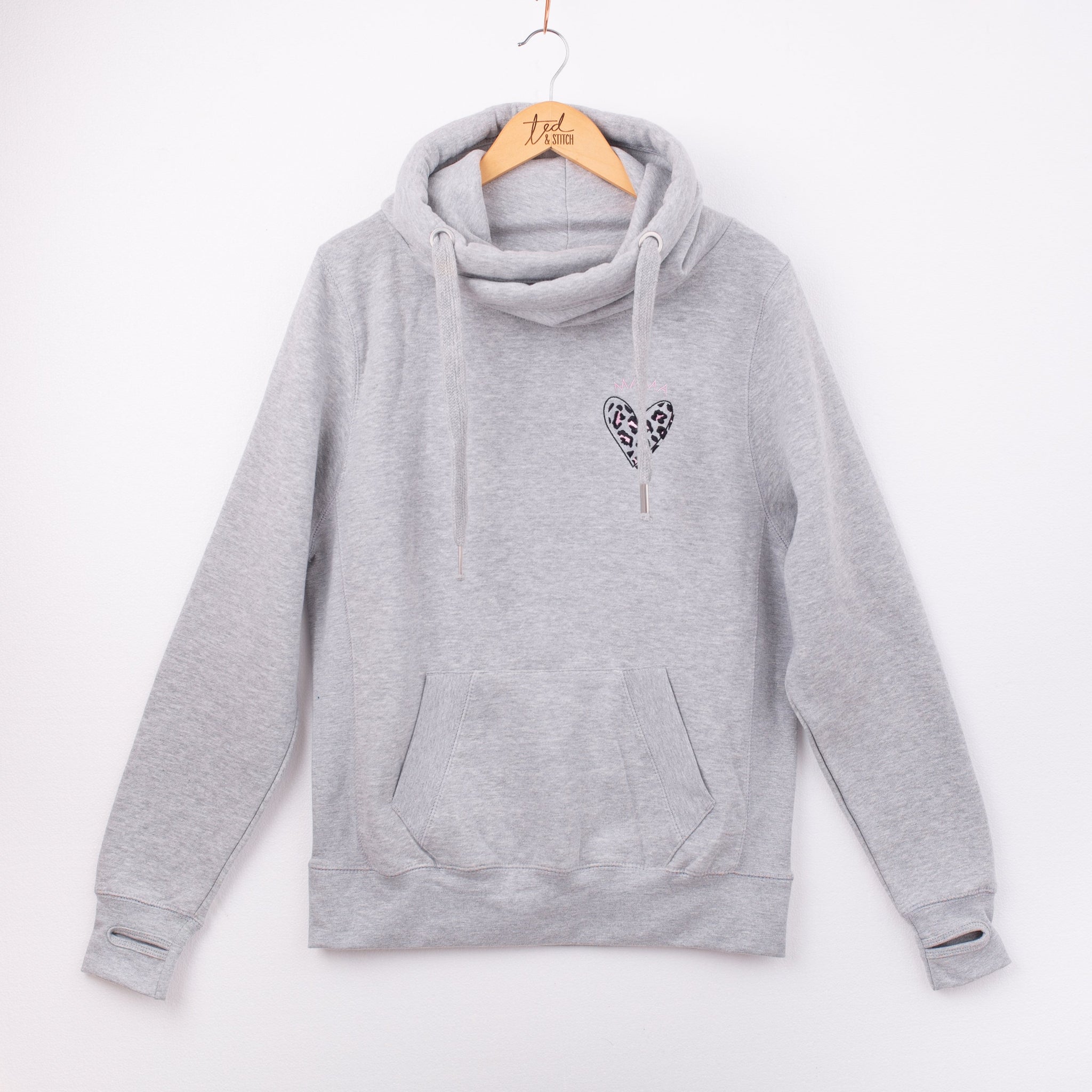 Grey Hoodie On Hanger | Ted & Stitch