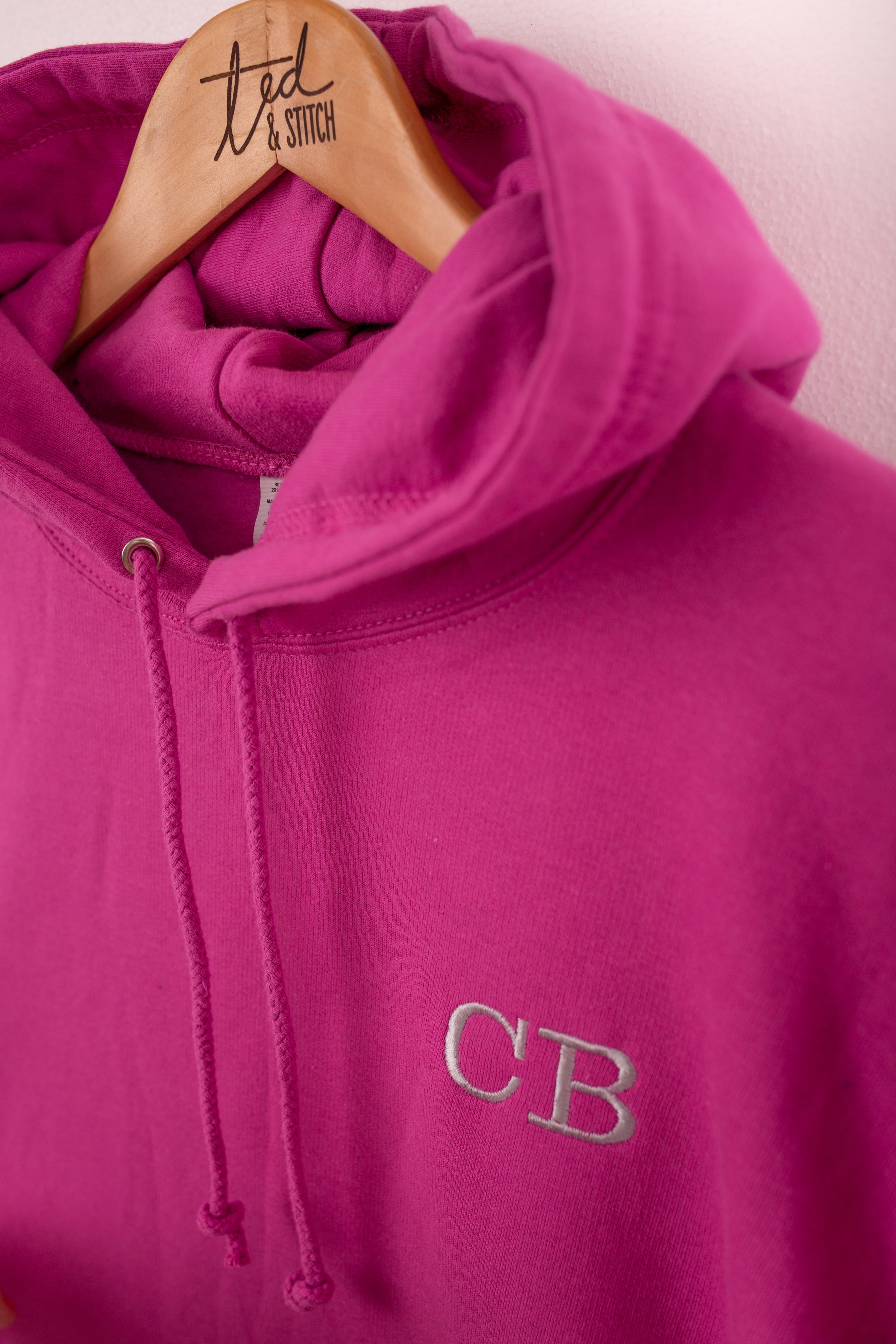 Adult Monogrammed Hoodie CB | Ted & Stitch