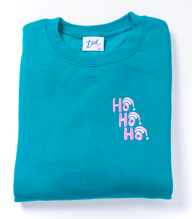 HoHoHo in Jade Green Hoodie or Sweatshirt