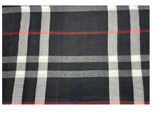 Black Checked Tanya Personalised Scarf