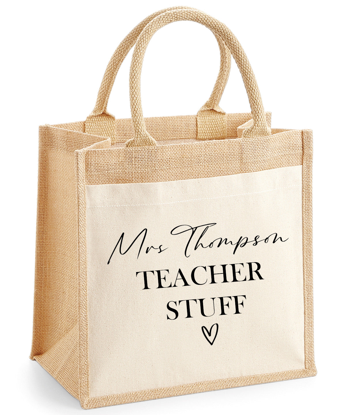 Teacher Stuff Jute Bag Tote Ted Stitch Limited