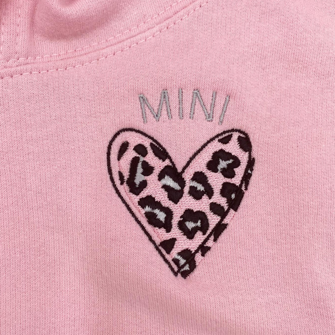 Kids Embroidered Mini Leopard Print Heart Hoodie Or Sweatshirt – Ted &  Stitch Limited