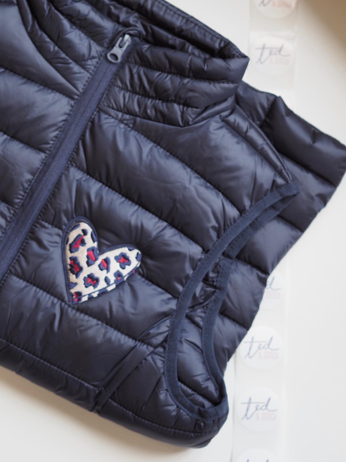 Navy Heart Gilet | Ted & Stitch