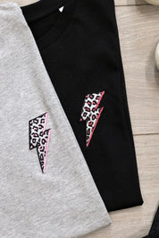 Leopard Print Lightening Bolt Sweatshirt