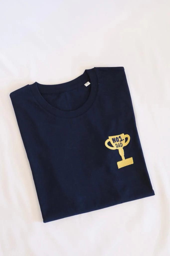 SUMMER SAMPLE SALE 'No.1 Dad' Navy T-Shirt, S